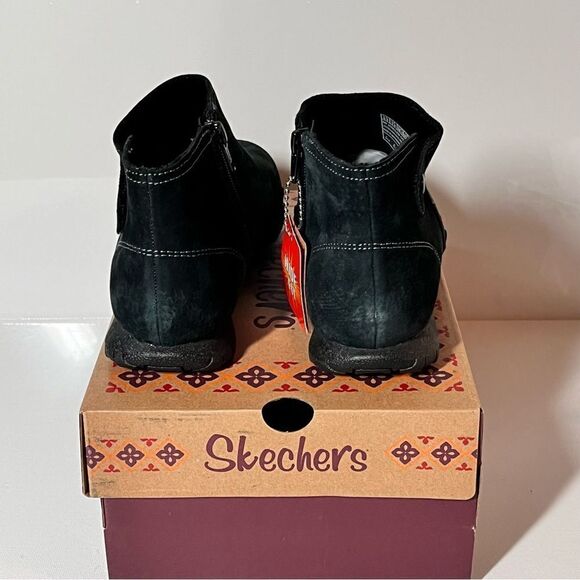 Skechers Bikers Lite Good Mood Suede Ankle Boots - Picture 6 of 7